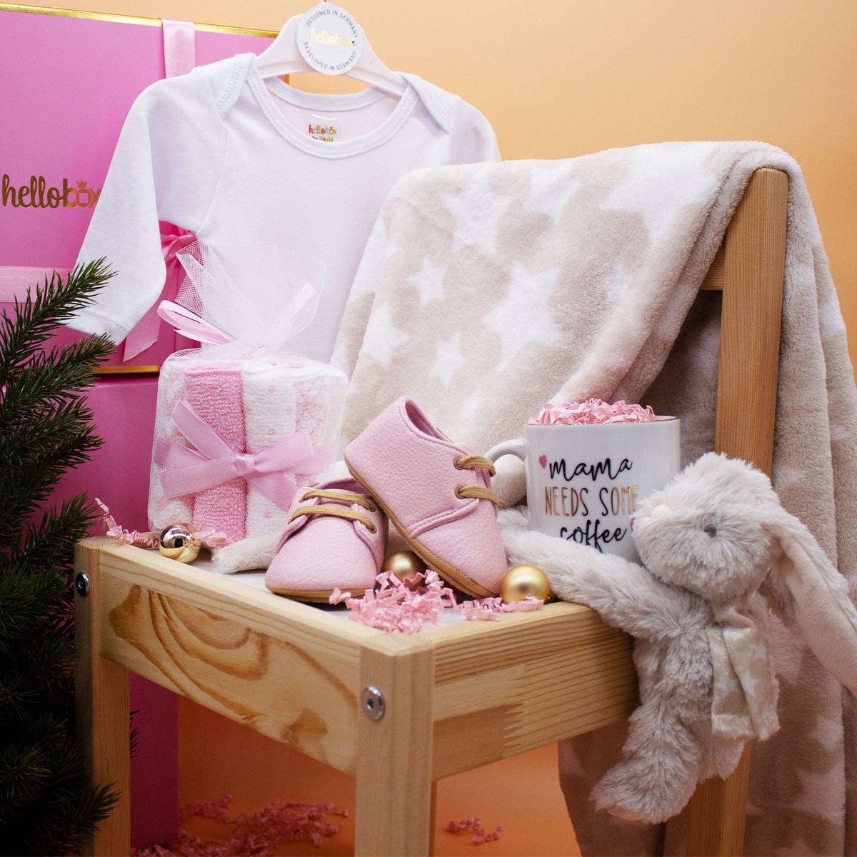 Luxuriöse Geschenkbox für Neugeborene (17 Teile)